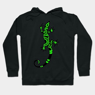 green tribal lezard Hoodie